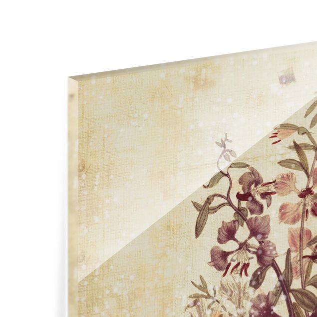 Paraschizzi in vetro - Vintage Floral Linen Look