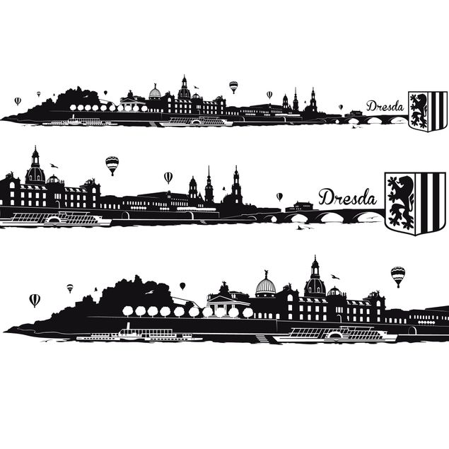 Adesivo murale Skyline Dresda