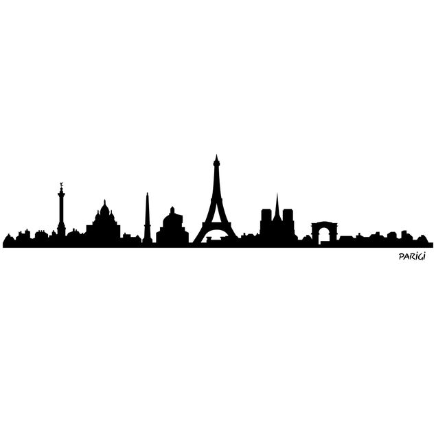 Adesivo murale Skyline Parigi