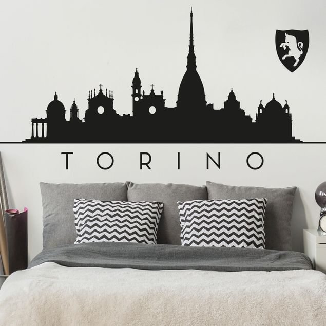 Adesivo murale Skyline Torino