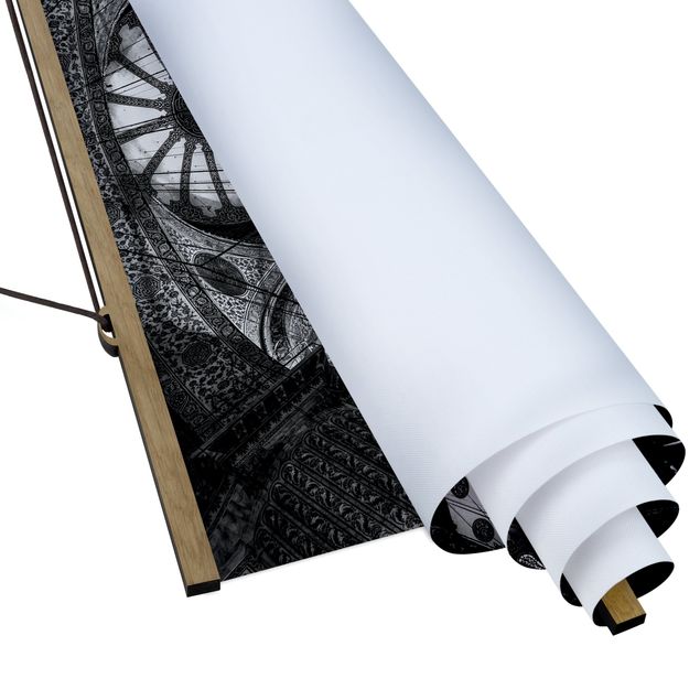 Quadro su tessuto con stecche per poster - Le cupole della Moschea Blu - Orizzontale 1:2