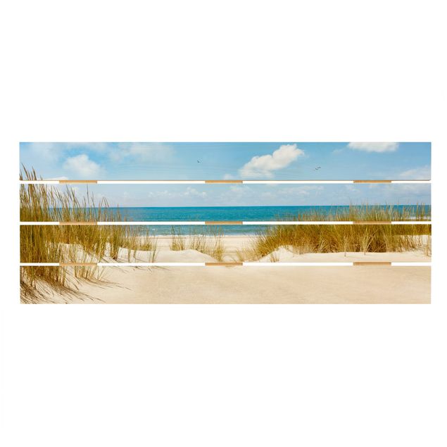 Stampa su legno - Spiaggia sul Mare del Nord - Orizzontale 2:5