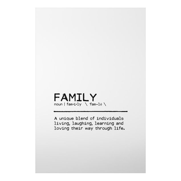 Stampa su alluminio - Definition Family Unique