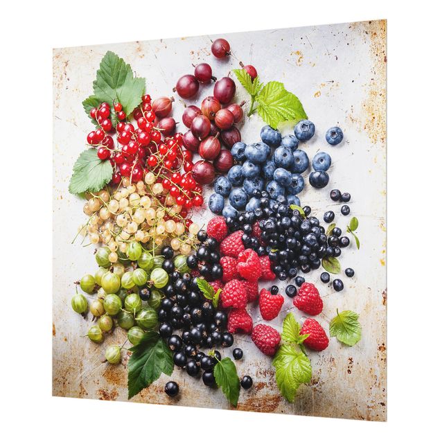 Paraschizzi in vetro - Mixture Of Berries On Metal