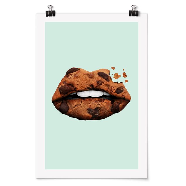 Poster - Jonas Loose - Labbra con biscotto - Verticale 3:2