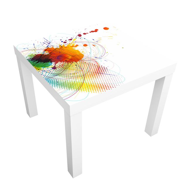 Carta adesiva per mobili IKEA - Lack Tavolino Rainbow Background