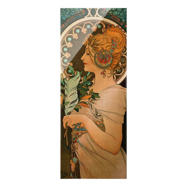 Quadro in vetro - Alfons Mucha - Primavera - Pannello