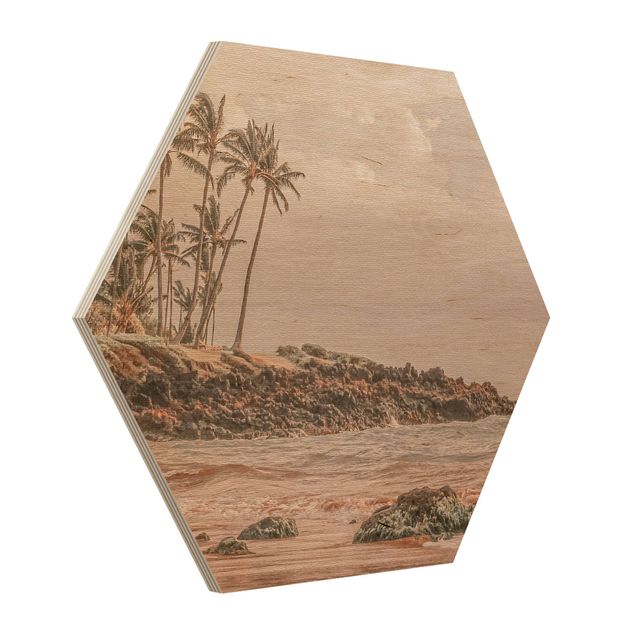 Esagono in legno - Aloha spiaggia alle Hawaii