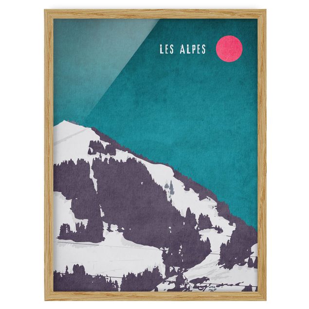 Poster con cornice - Alpi rétro