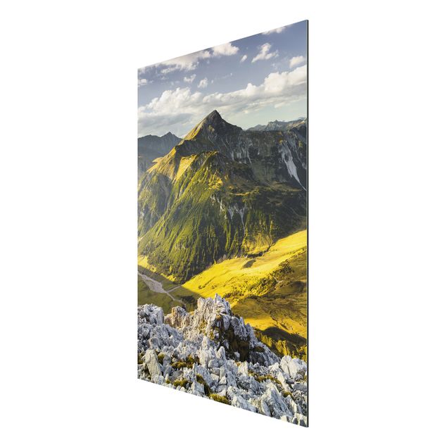Quadro in alluminio - Mountains and valley of the Lechtal Alps in Tirol