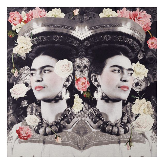 Quadro in alluminio - Frida Kahlo - Flower Flood