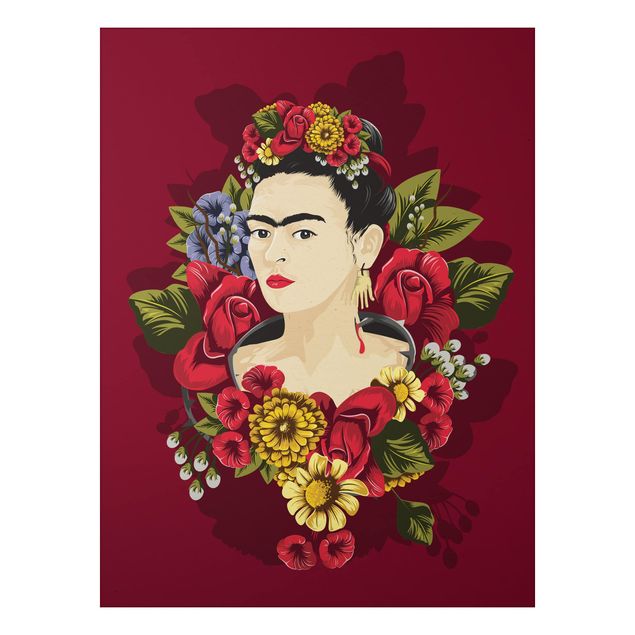 Quadro in alluminio - Frida Kahlo - Roses
