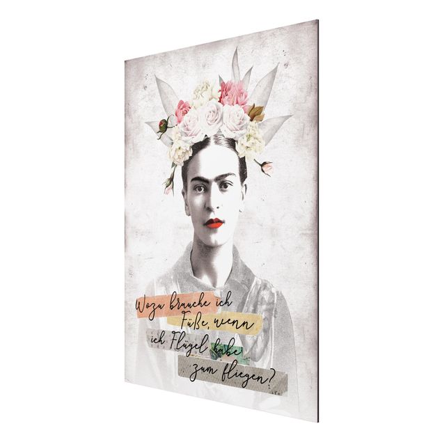 Quadro in alluminio - Frida Kahlo - Zitat