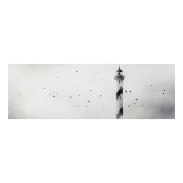 Quadro in alluminio - Lighthouse In The Fog