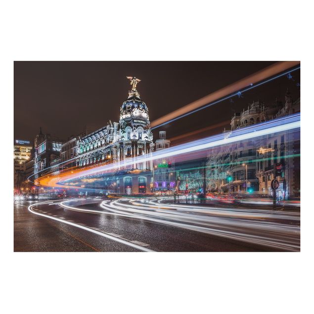 Quadro in alluminio - Il traffico di Madrid