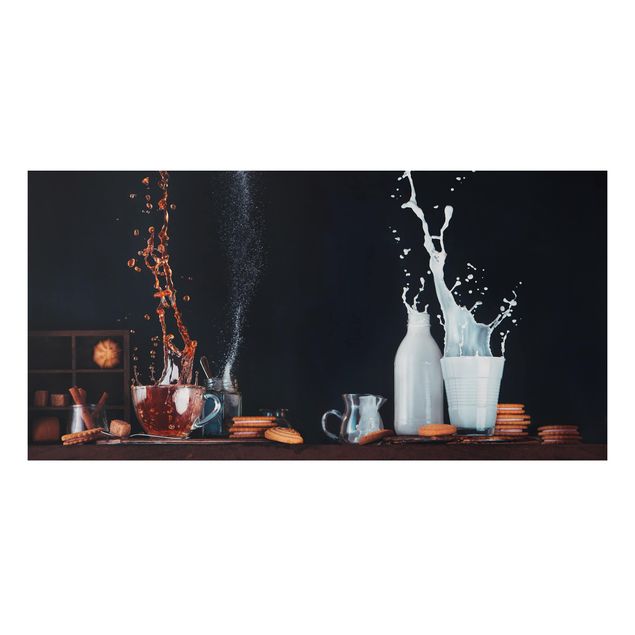 Quadro in alluminio - Milk And Tea Composition