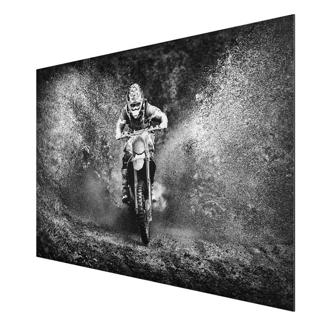 Quadro in alluminio - Motocross nel fango