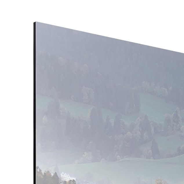 Quadro in alluminio - Misty Autumn Day Svizzera