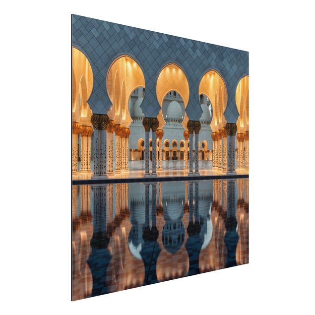 Quadro in alluminio - Riflessioni in moschea