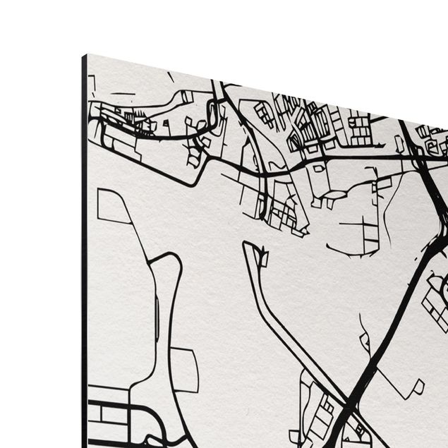 Quadro in alluminio - Amsterdam City Map - Classic