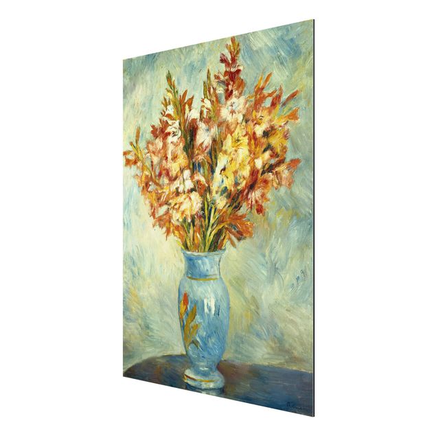 Quadro in alluminio - Auguste Renoir - Gladiolus in Vaso blu - Impressionismo