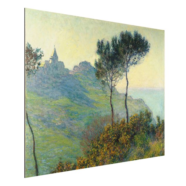 Quadro in alluminio - Claude Monet - La Chiesa di Varengeville al Tramonto - Impressionismo