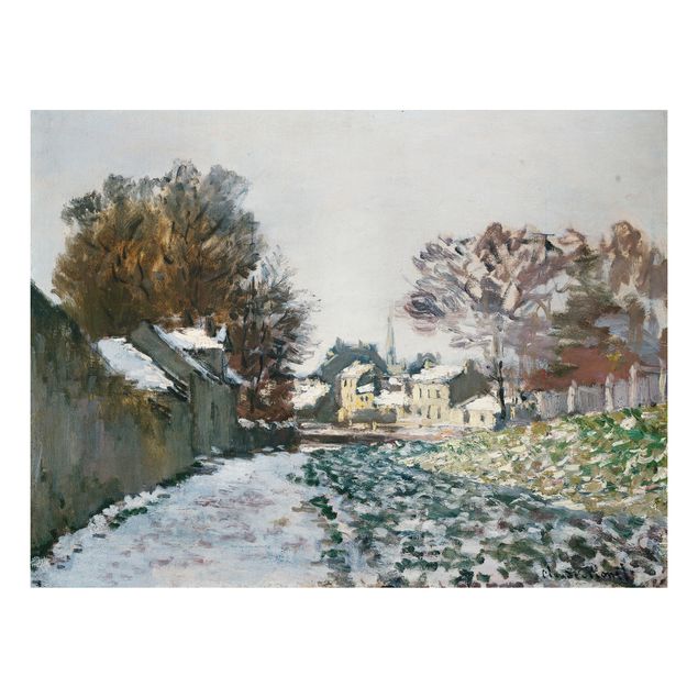 Quadro in alluminio - Claude Monet - Neve a Argenteuil - Impressionismo
