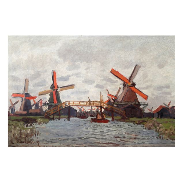 Quadro in alluminio - Claude Monet - Mulini in Westzijderveld vicino Zaandam - Impressionismo