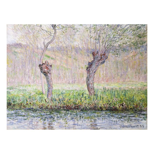 Quadro in alluminio - Claude Monet - Primavera, Salici - Impressionismo