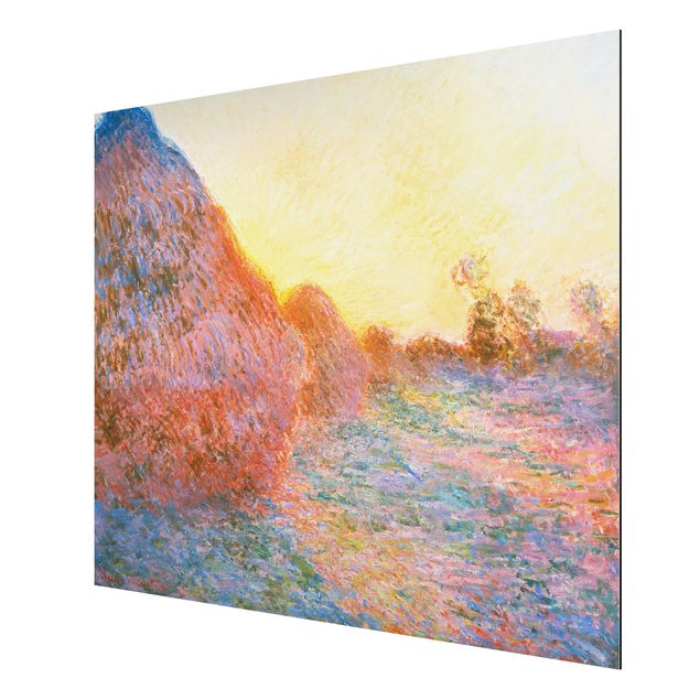 Quadro in alluminio - Claude Monet - Pagliaio alla Luce del Sole - Impressionismo
