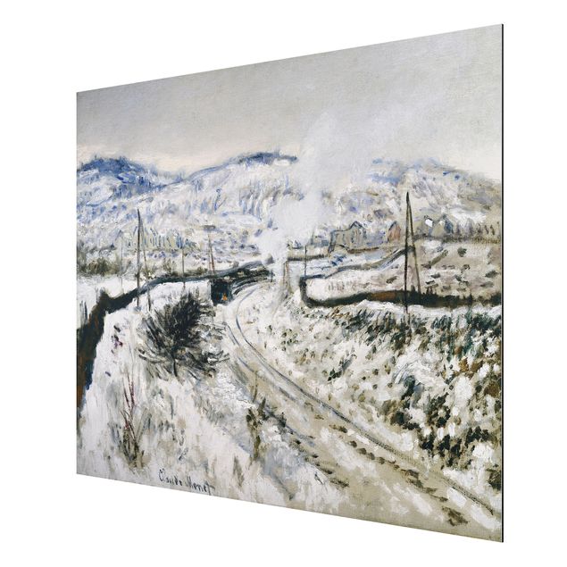 Quadro in alluminio - Claude Monet - Treno nella Neve ad Argenteuil - Impressionismo