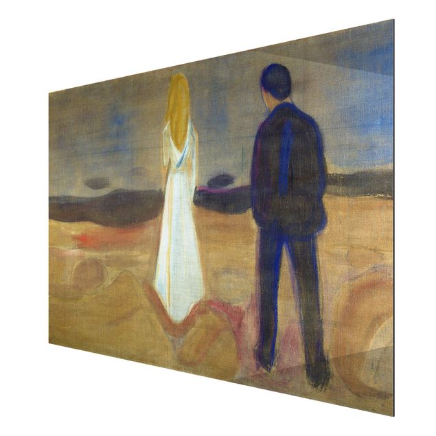 Quadro in alluminio - Edvard Munch - Due persone. Solitario (Reinhardt-Fries) - Espressionismo
