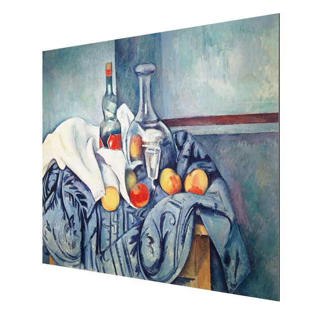 Quadro in alluminio - Paul Cézanne - Natura morta con Bottiglia di Liquore alla Menta - Impressionismo