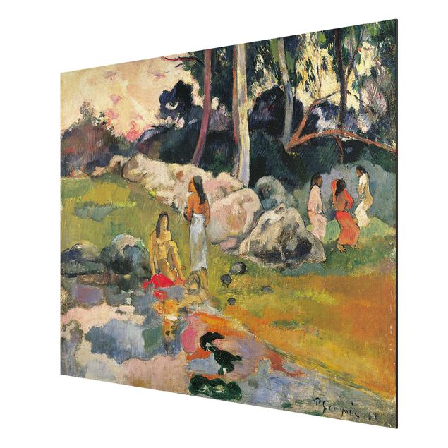 Quadro in alluminio - Paul Gauguin - Donna sulle rive del fiume - Post-Impressionismo