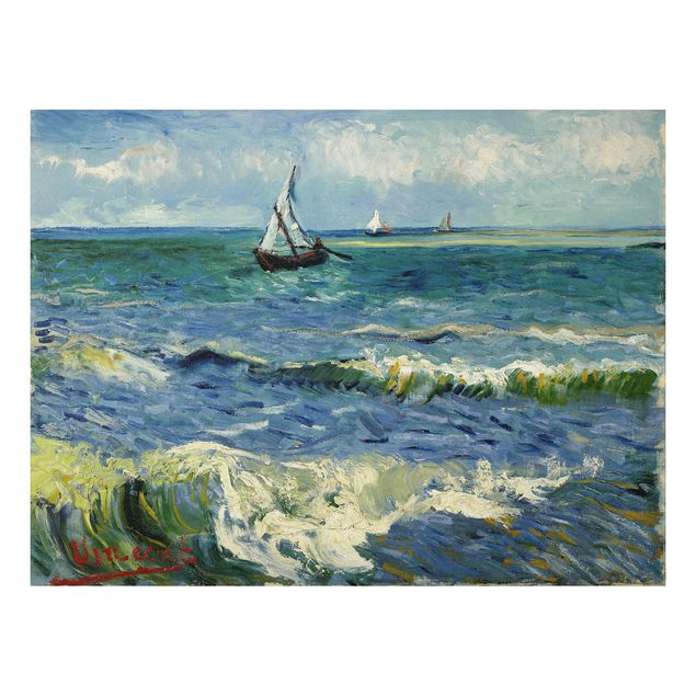 Quadro in alluminio - Vincent van Gogh - Paesaggio marino a Saintes-Maries-de-la-Mer - Post-Impressionismo