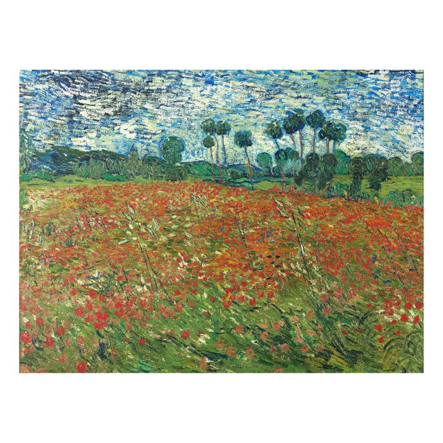 Quadro in alluminio - Vincent van Gogh - Campo di Papaveri - Post-Impressionismo