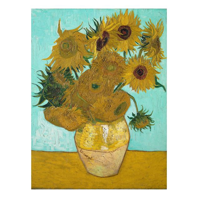 Quadro in alluminio - Vincent van Gogh - Vaso con Dodici Girasoli - Post-Impressionismo