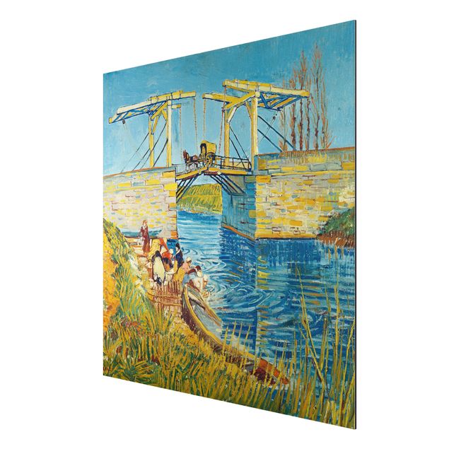 Quadro in alluminio - Vincent van Gogh - Il Ponte di Langlois ad Arles con Lavandaie - Post-Impressionismo