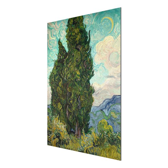 Quadro in alluminio - Vincent van Gogh - Cipressi - Post-Impressionismo