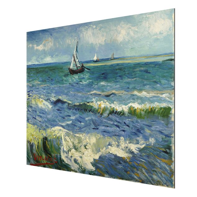 Quadro in alluminio - Vincent van Gogh - Paesaggio marino a Saintes-Maries-de-la-Mer - Post-Impressionismo