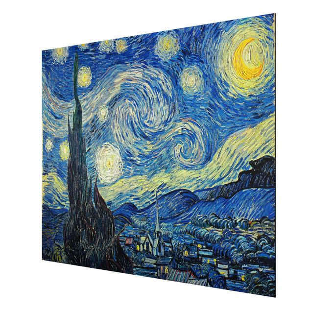 Quadro in alluminio - Vincent van Gogh - Notte stellata - Post-Impressionismo