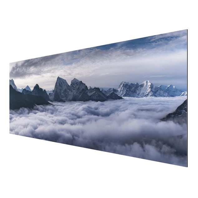 Quadro in alluminio - Mare di nubi in Himalaya