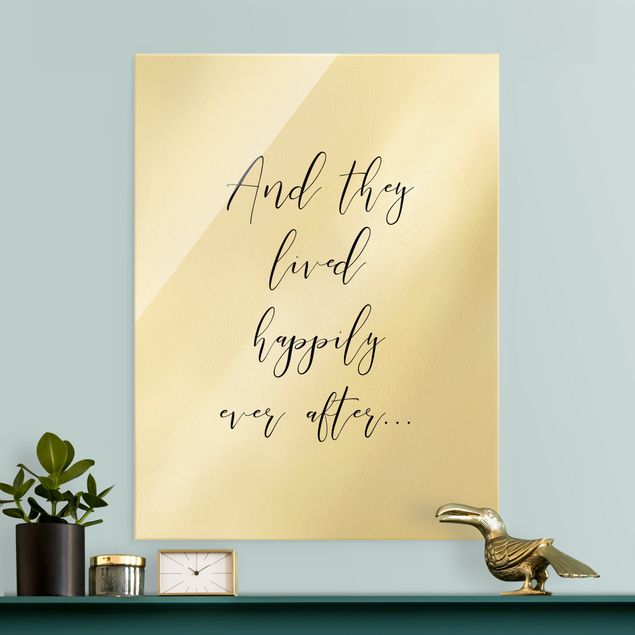 Quadro in vetro - And they lived happily ever after - Formato verticale