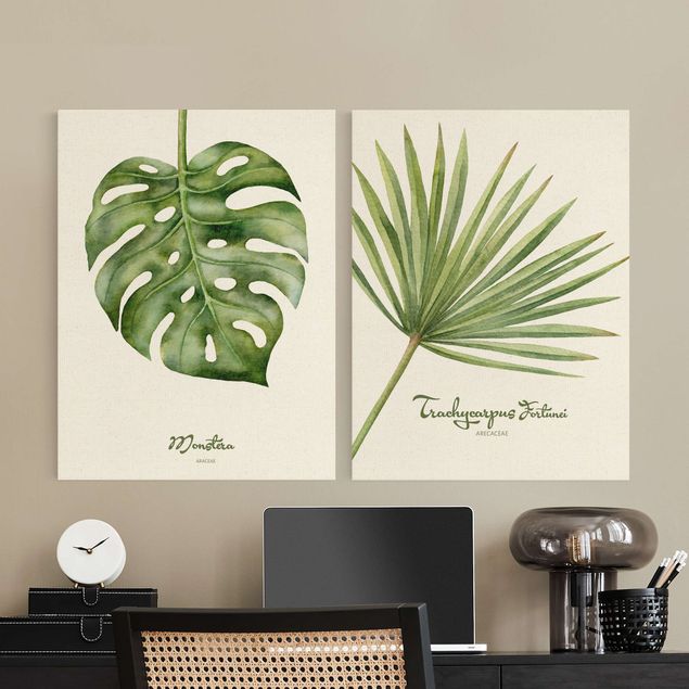 Quadri su tela Duo di botaniche ad acquerello
