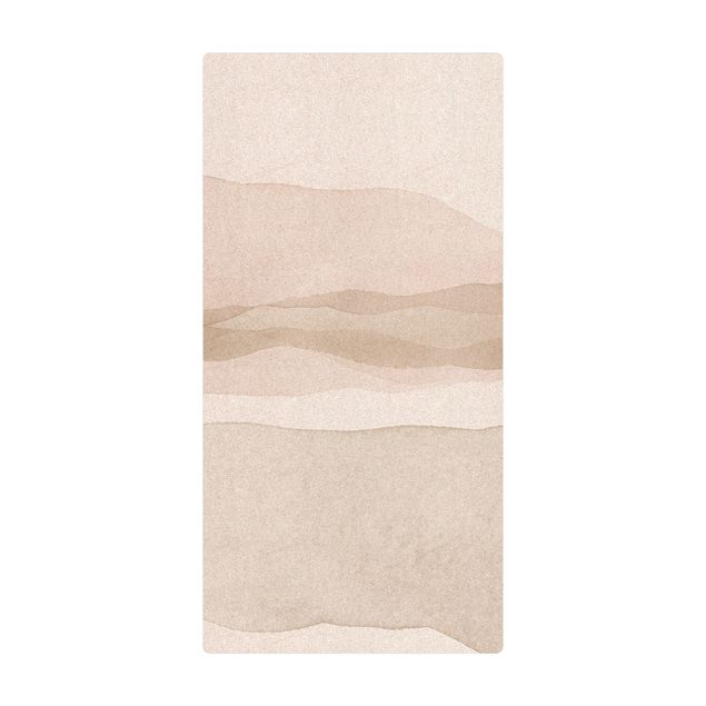 Tappetino di sughero - Paesaggio in acquerello montagne illuminate - Formato verticale 1:2