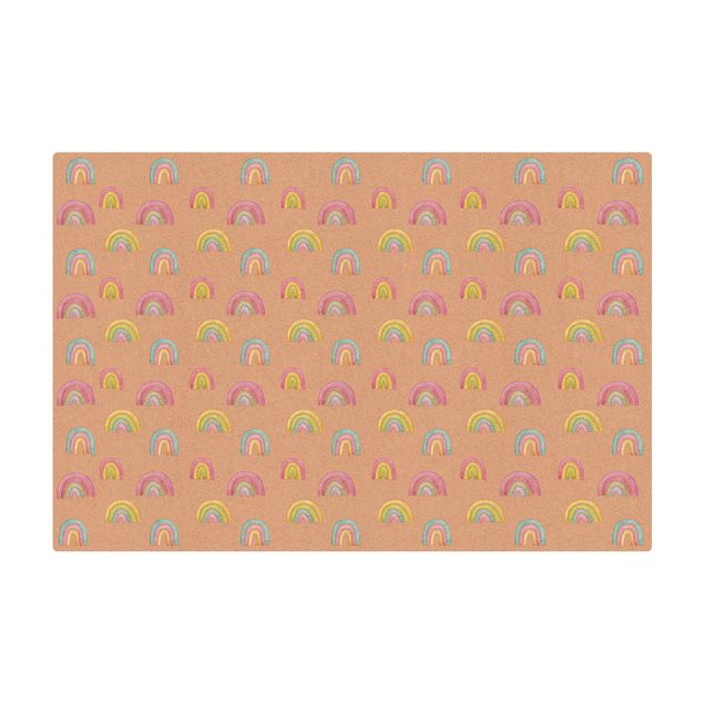 Tappetino di sughero - Arcobaleno in acquerello - Formato orizzontale 3:2