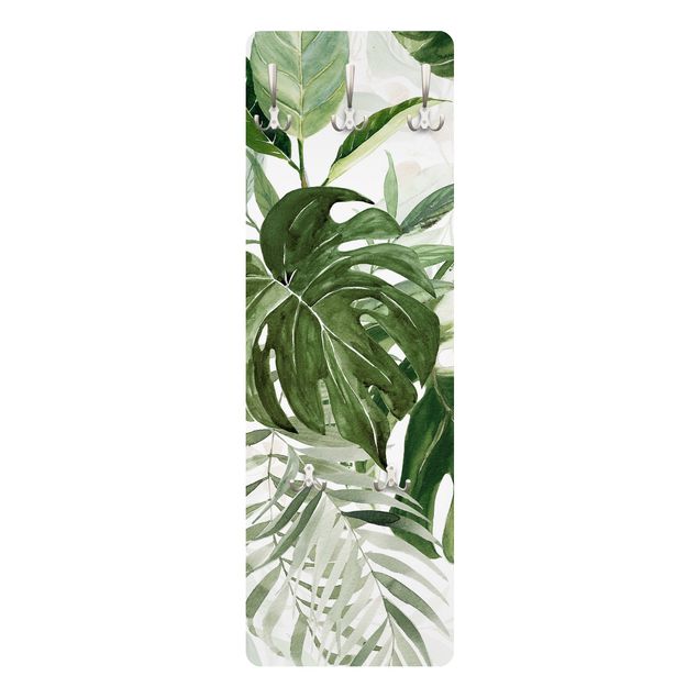 Appendiabiti - Arrangement tropicale con monstera in acquerello