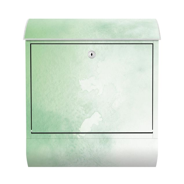 Cassetta postale - Struttura acquerello con boscaglia verde