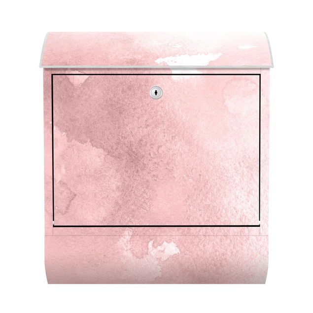 Cassetta postale - Struttura acquerello con zucchero filato rosa