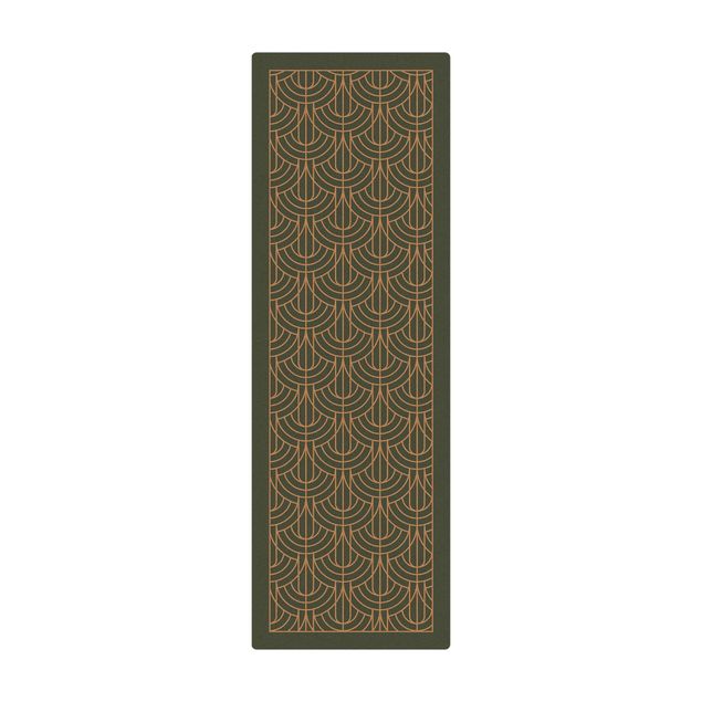 Tappetino di sughero - Art Déco trama di tende con cornice - Formato verticale 1:3
